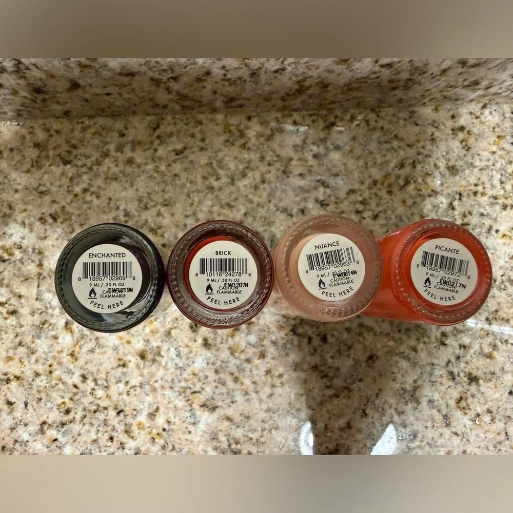 Set of 4 - Quick Dry Nail Polish - enchanted, brick, nuance, & picante - Picture 3 of 8